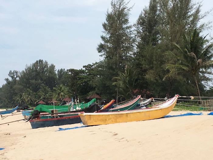 Boats on Thai Mueang Beach