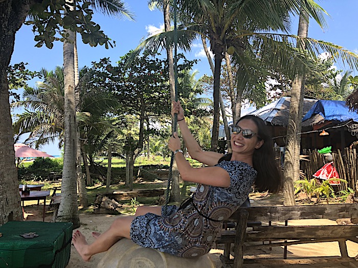 Swinging at Thai Mueang Beach