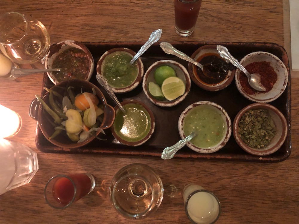 Multiple Flavours of Mexican Condiments