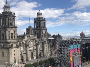 The Cathedral view in the Zocalo