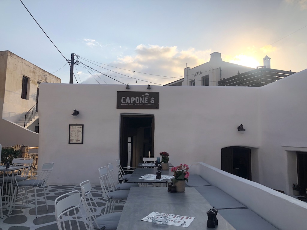 Capones Restaurant Patio Naxos Chora